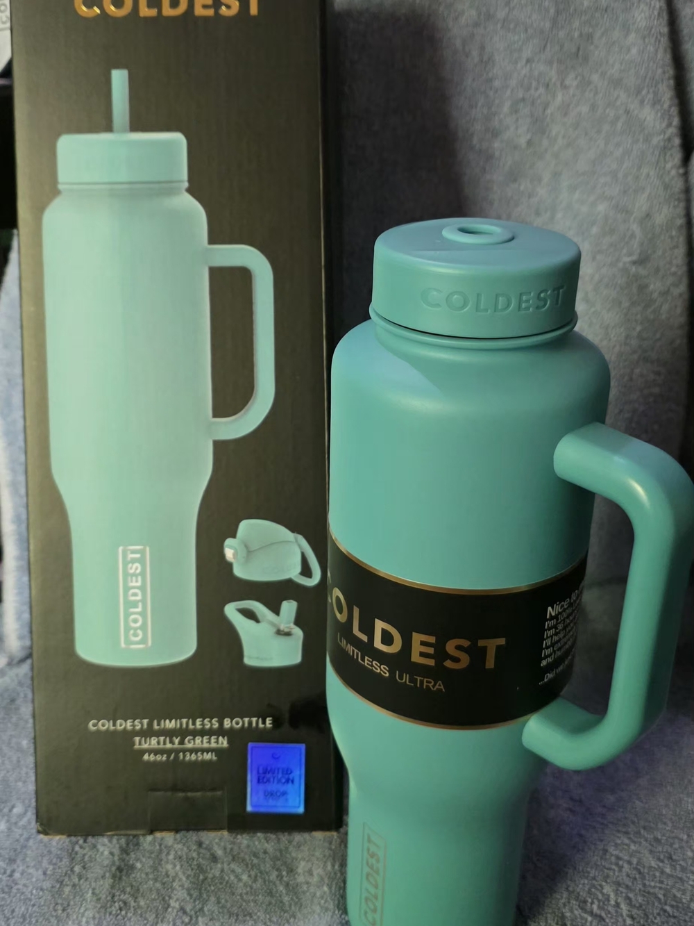 46oz Coldest Limitless Ultra Water Bottle - Turtly Green